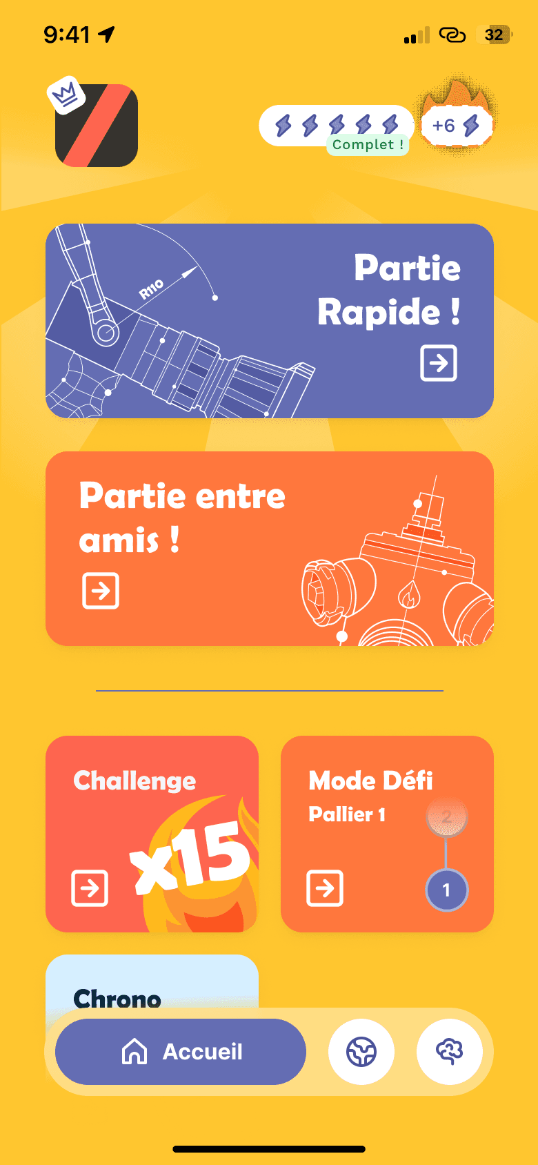 La Boîte à Feu — écran d'accueil